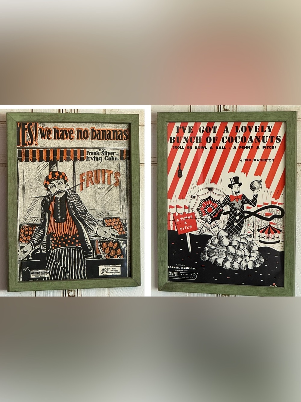 Antique Framed Sheet Music